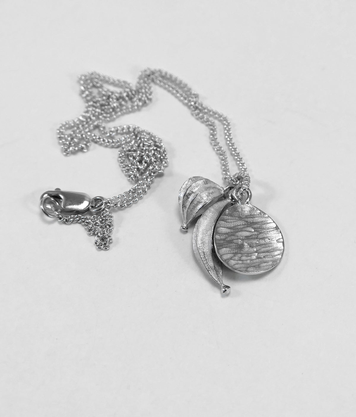 Necklace, silver Seed-pod collection