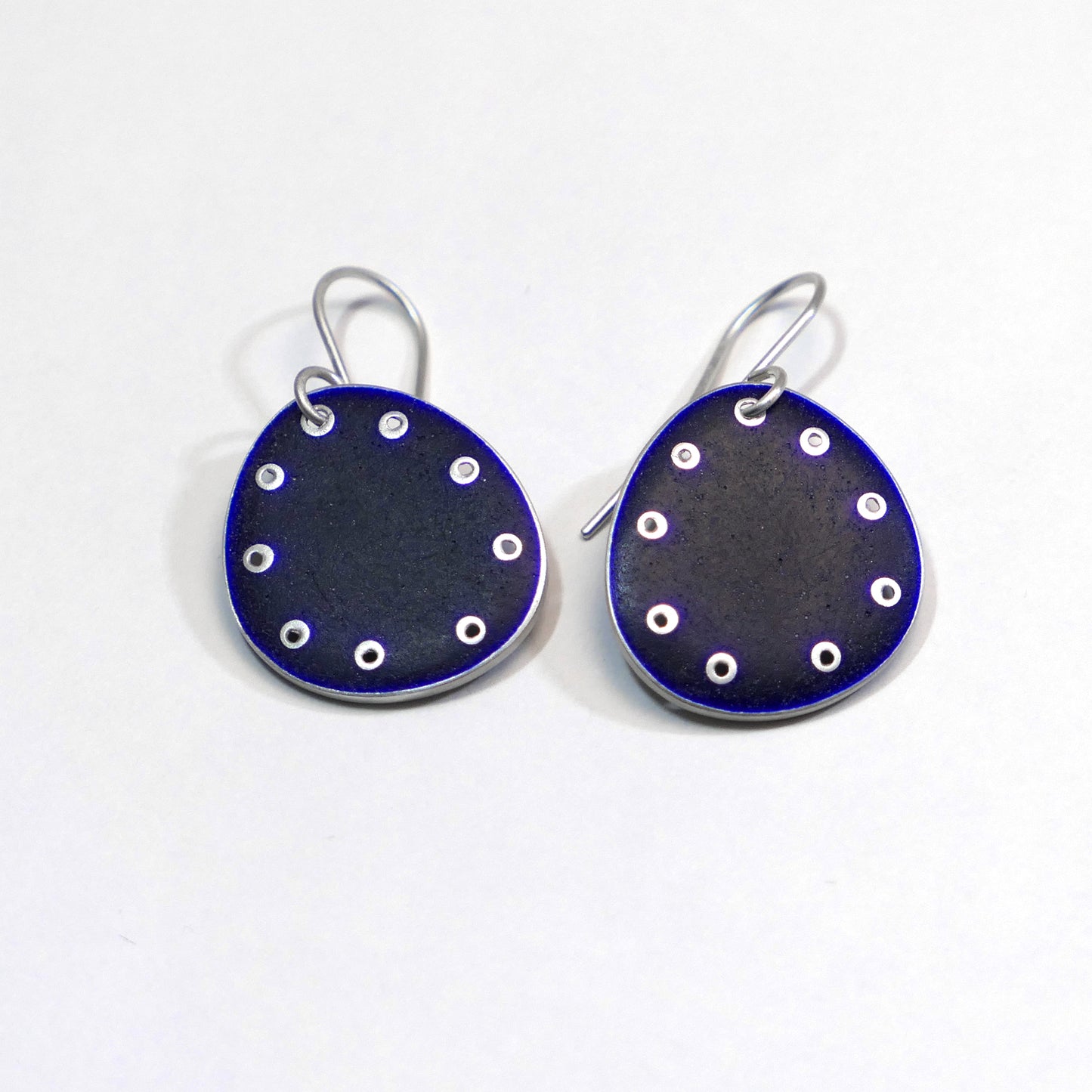 'Plectrum' Deep Blue earrings