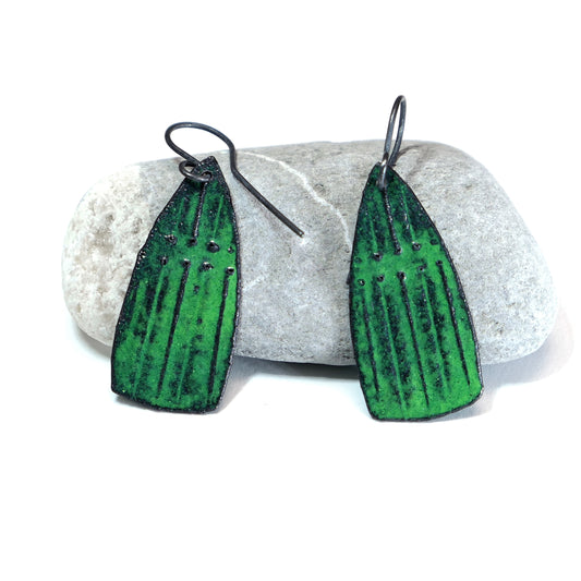 'Gothic' Green Earrings