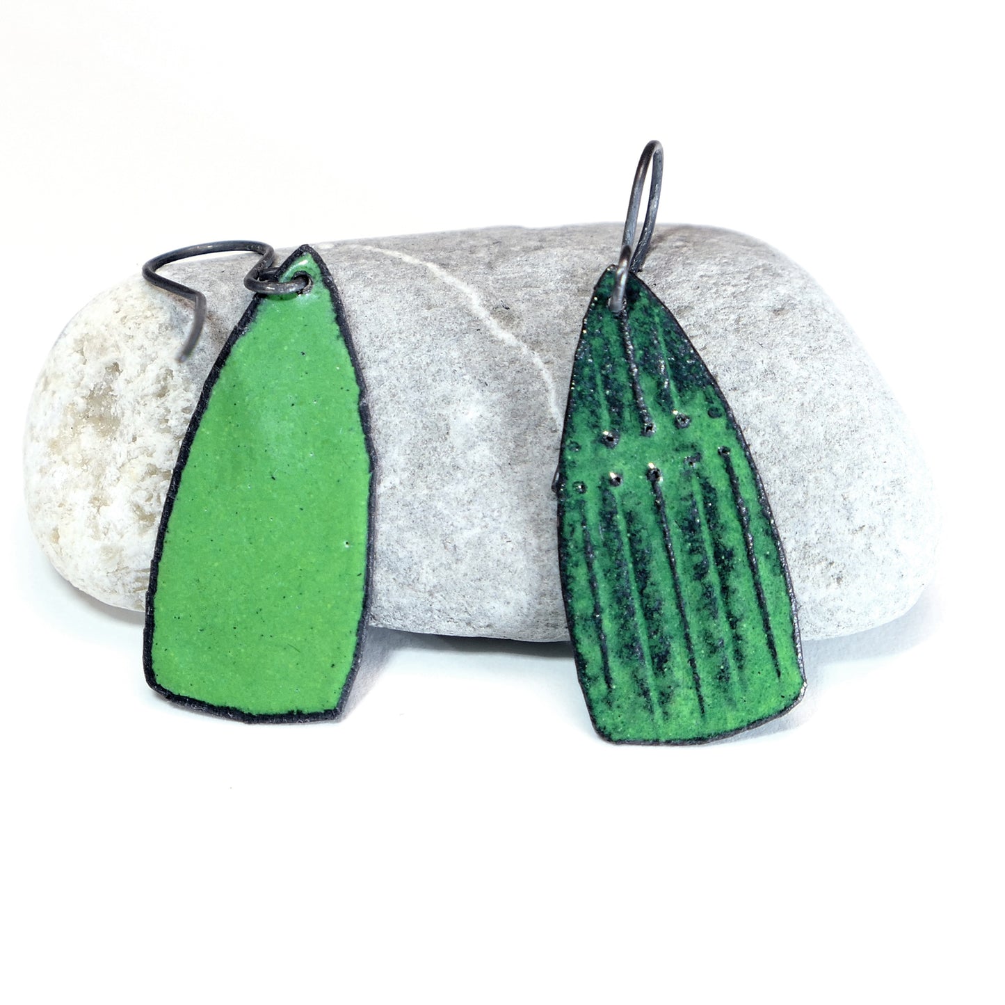 'Gothic' Green Earrings