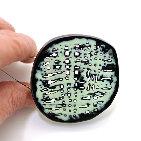 Perforated Pistachio Brooch