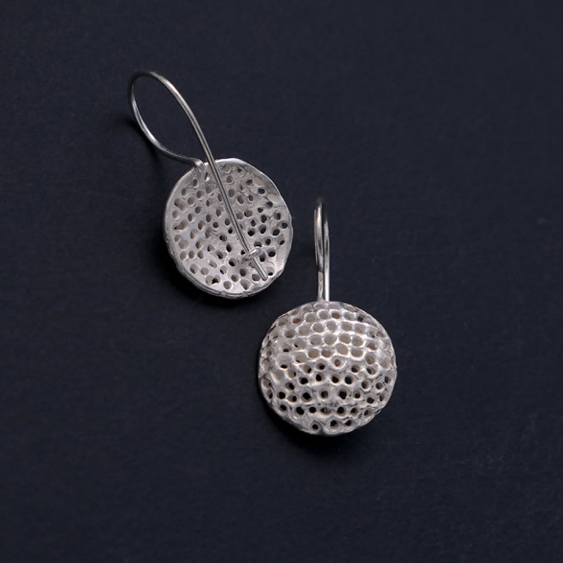 Silver ‘Porous’ earrings