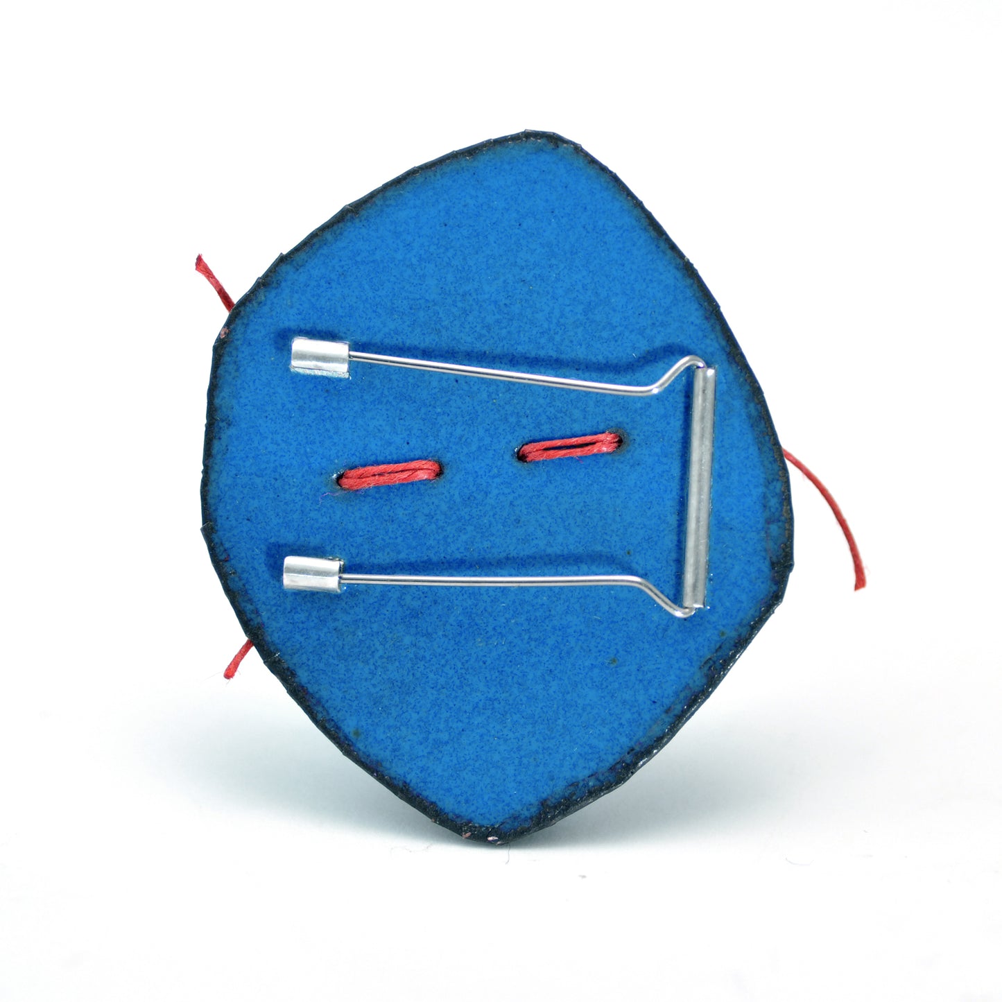 Brooch, Blue and Red thread