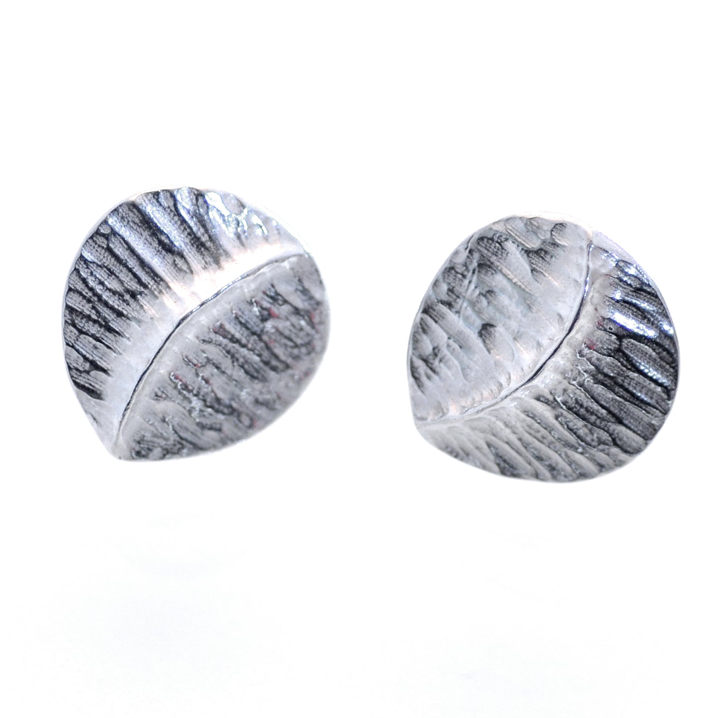 Silver stud ‘spine’ earrings