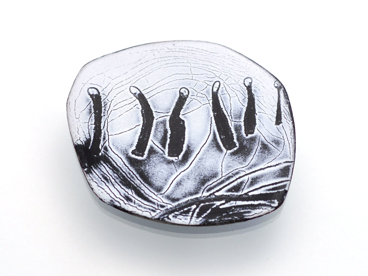 Match-Stick Sgraffito Brooch