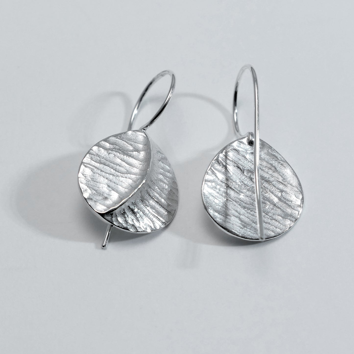 Small sterling silver 'Leaf' earrings