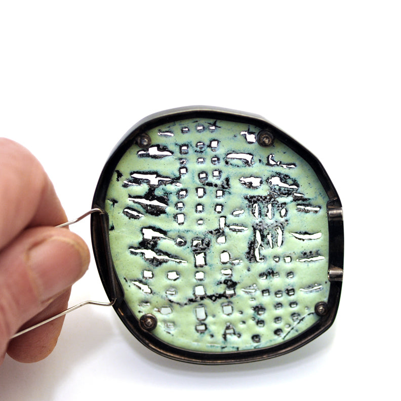 Perforated Pistachio Brooch