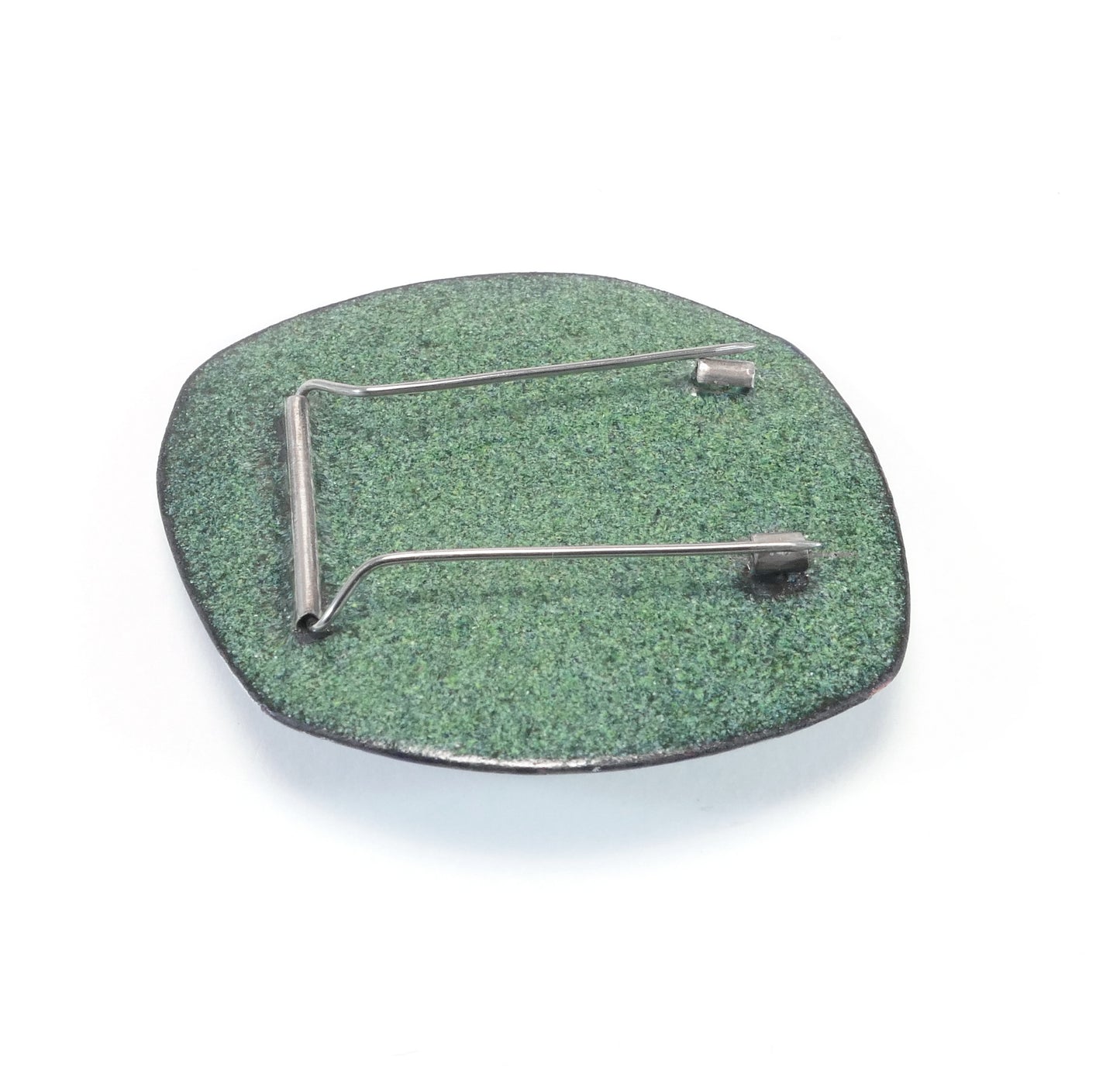 Blue & White Sgrafitto Brooch