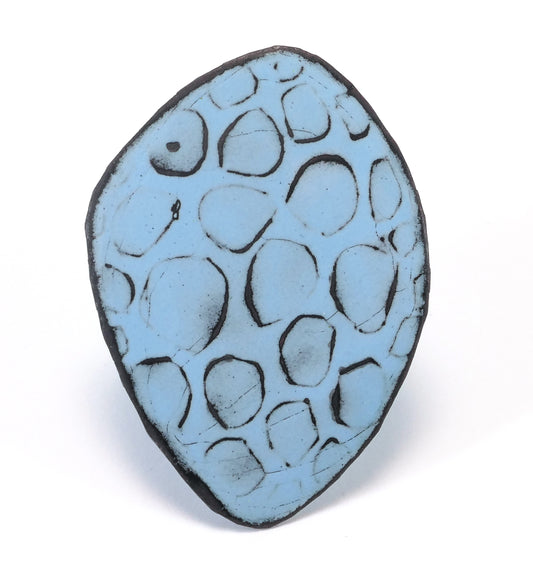 Powder Blue Enamel Brooch