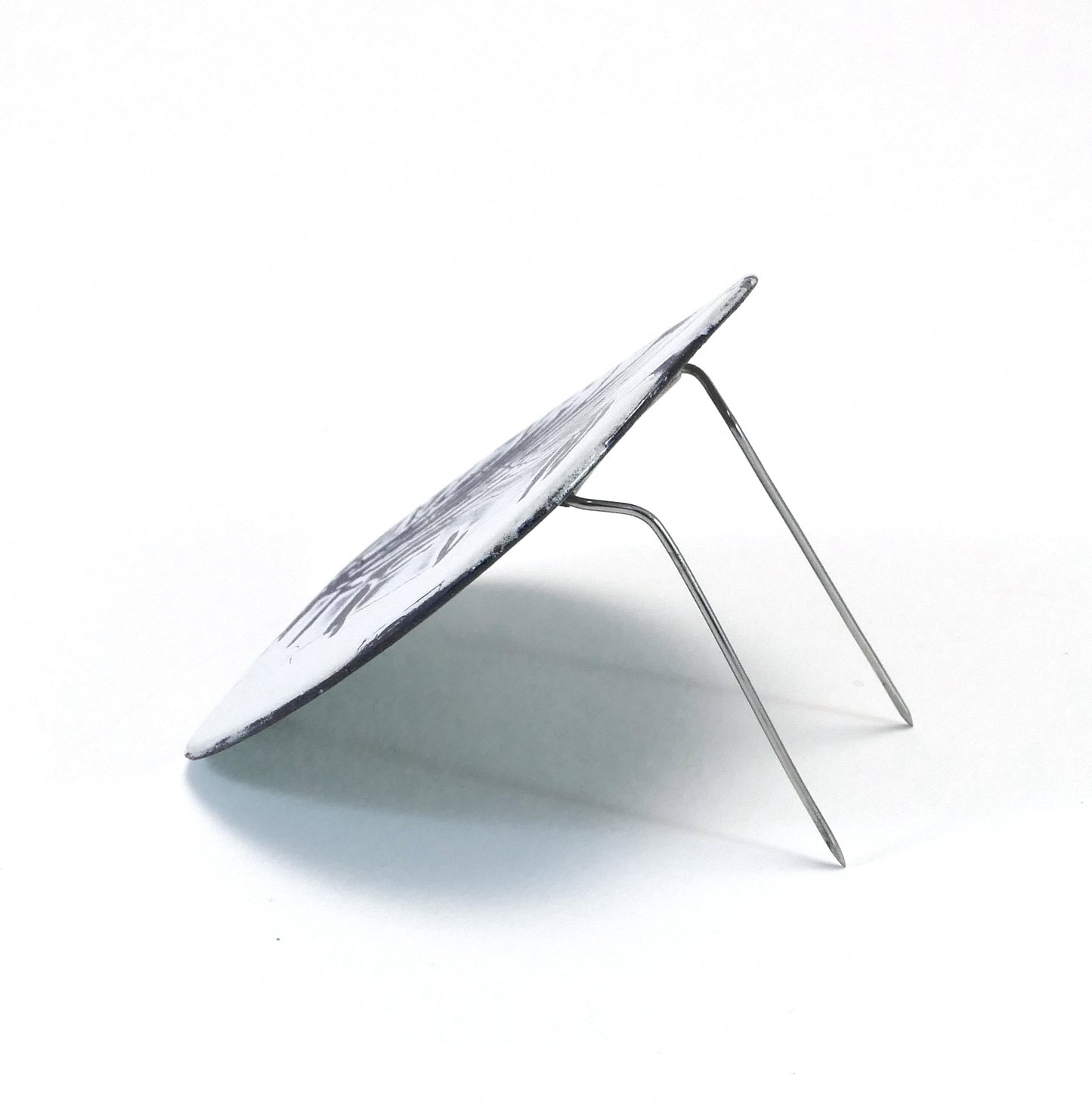 Blue & White Sgrafitto Brooch