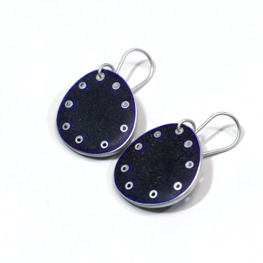 'Plectrum' Deep Blue earrings
