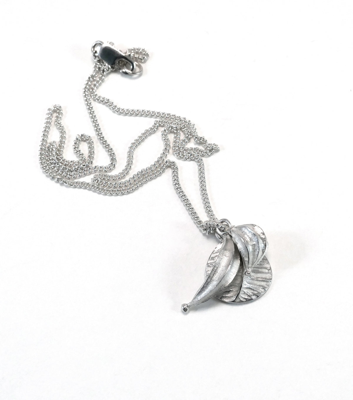 Necklace, silver Seed-pod collection
