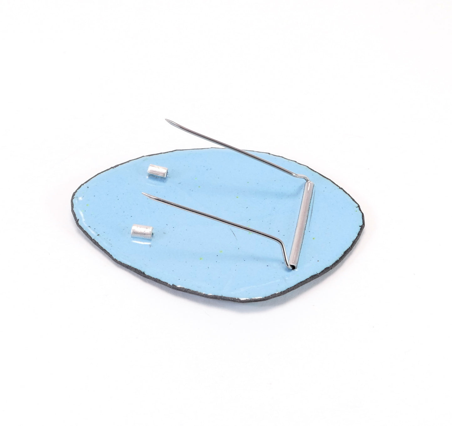 Powder Blue Enamel Brooch