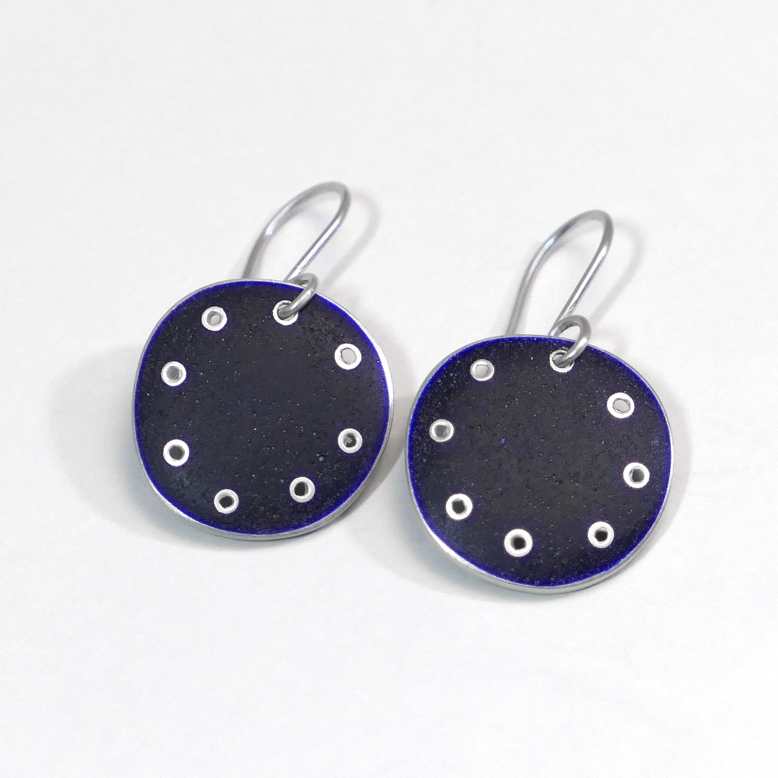 Small blue earrings sale