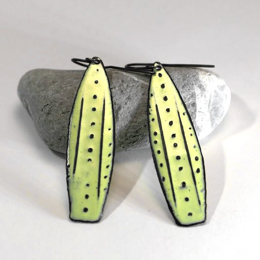 Slender Yellow Earrings