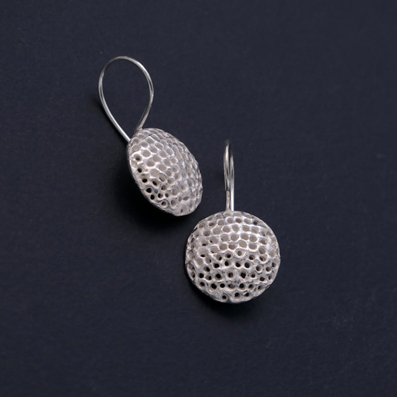 Silver ‘Porous’ earrings