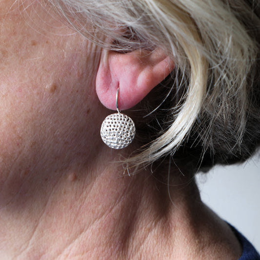 Silver ‘Porous’ earrings